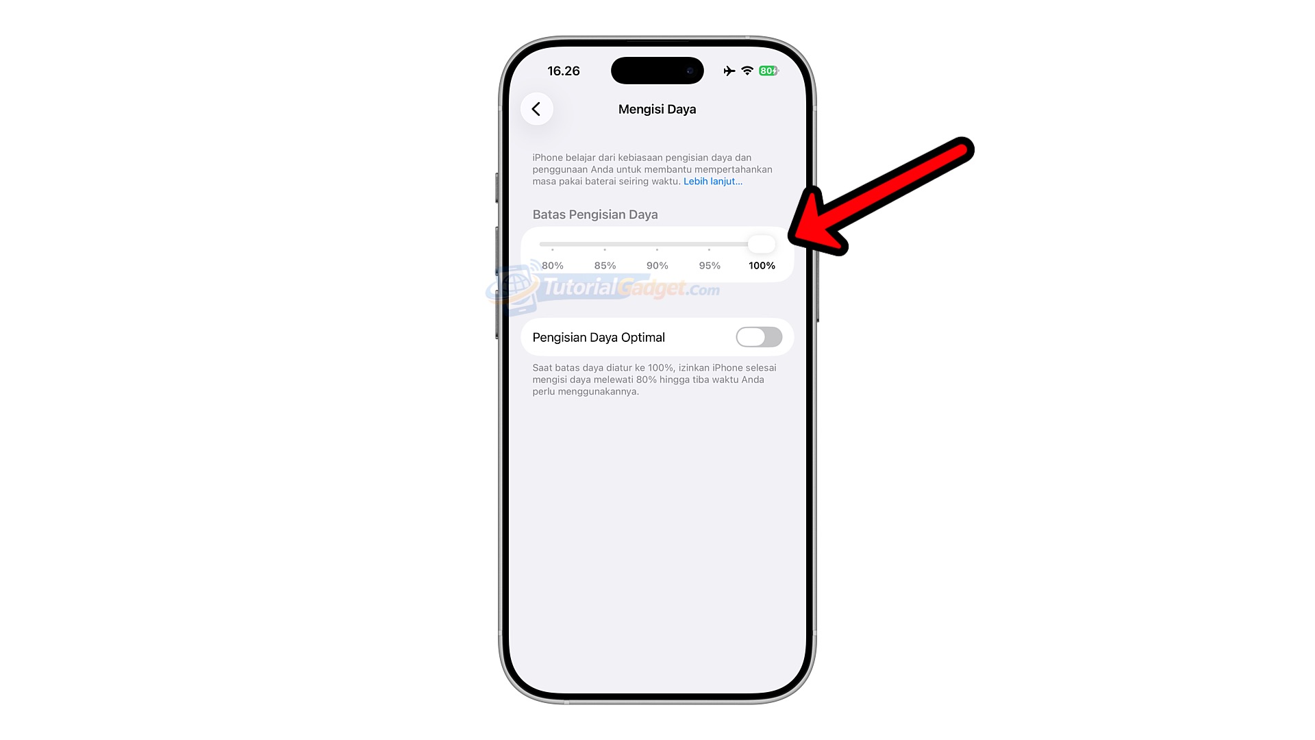 Batas Pengisian Daya Baterai iPhone ke 100%